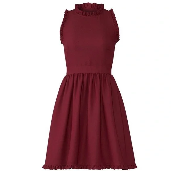 KATE SPADE Ma Cherie Ruffled Fit-and-Flare Sleeveless Day Dress - NJMU7870 -Sz 0 - Picture 12 of 12